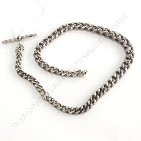 STG SILVER FOB CHAIN WITH T BAR 70 GRAMS