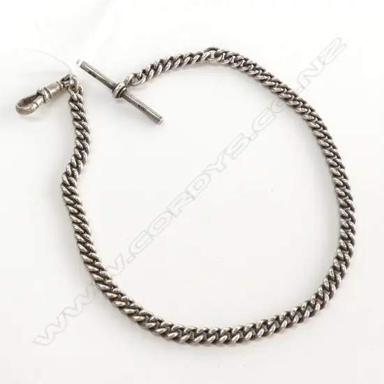 STG SILVER FOB CHAIN WITH T BAR 23 GRAMS