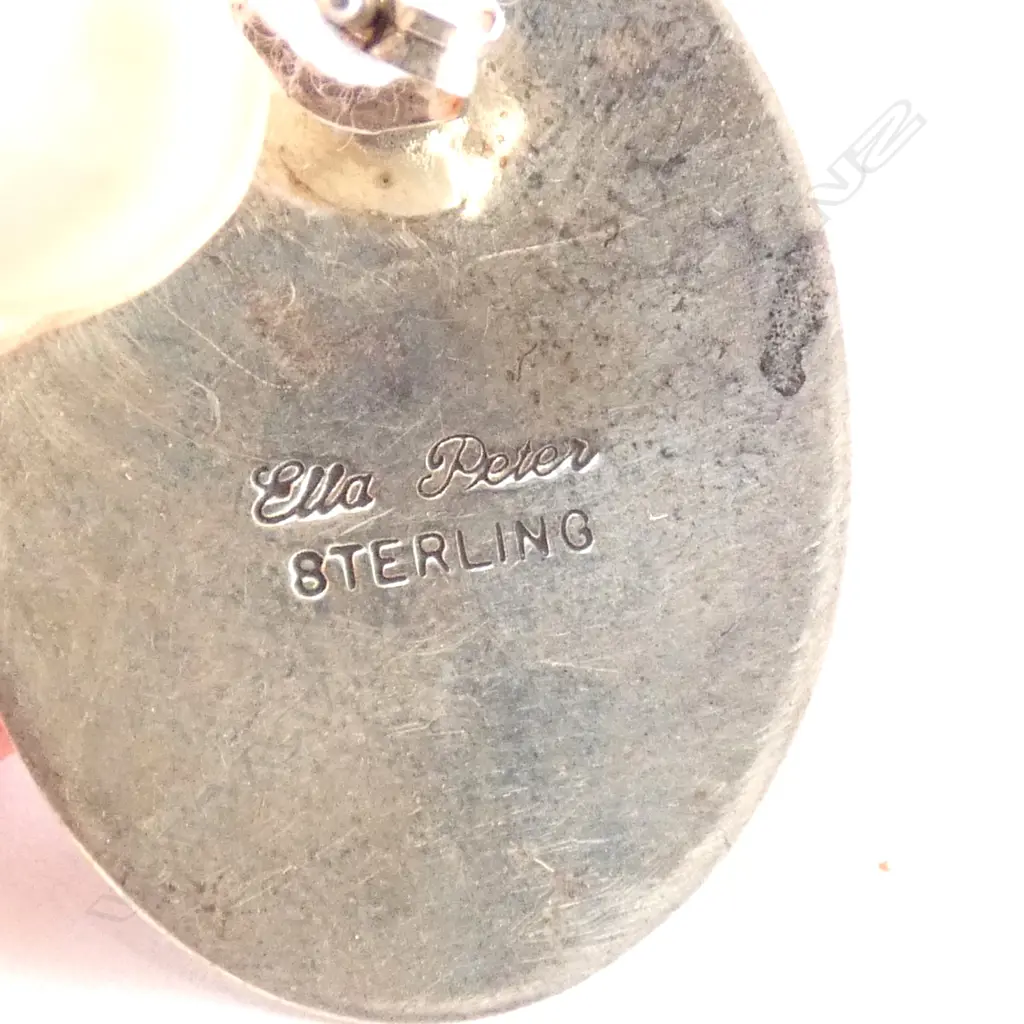 SIL TURQ. (ELLA PETER) EARRINGS & SILVER RING Image 1++