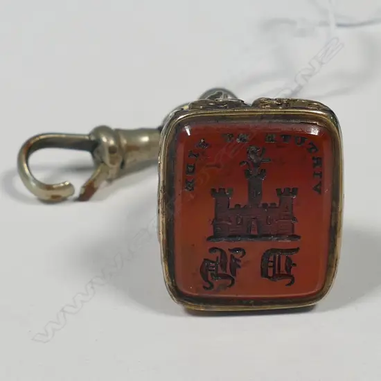 19THC GOLD PLATED SEAL FOB