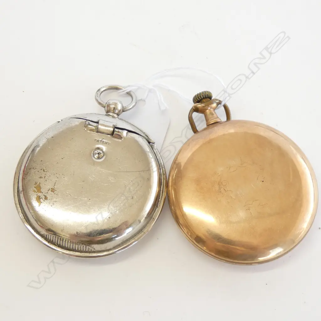 POCKET WATCH, GOLD PLATE & SILVER PLATE VESTA  Image 1++