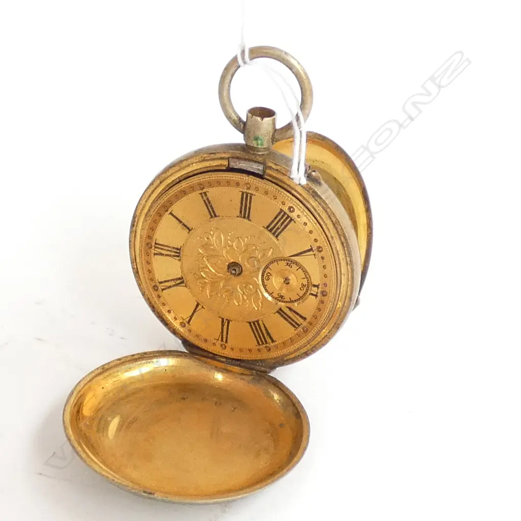 GOLD PLATE POCKETWATCH AF Image 1++