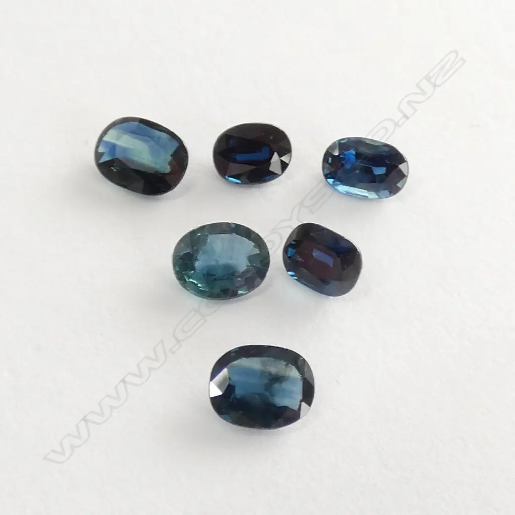 6 OVAL FACETED 4.2 CT SAPPHIRES Image 1++