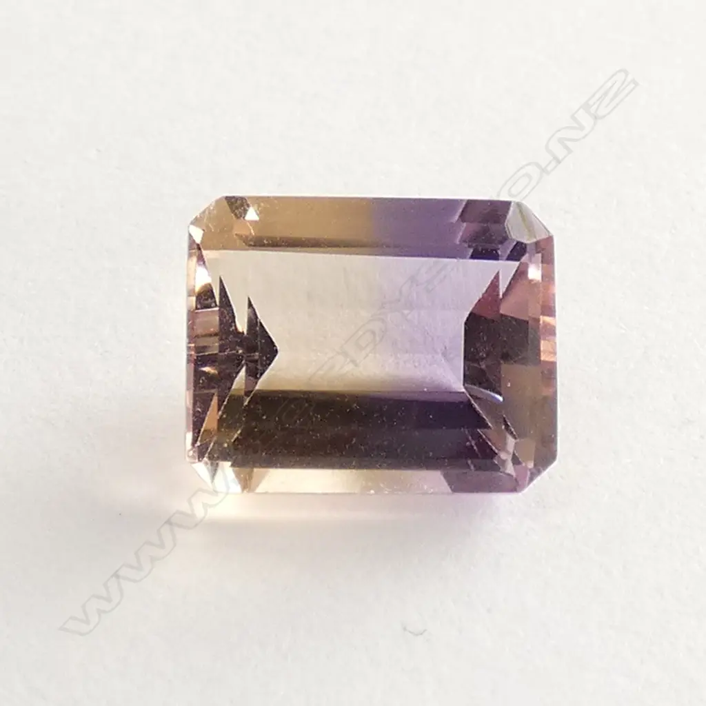 BI-COLOUR NATURAL RECTANGULAR CUT AMETHYST 3.5 CT Image 1++
