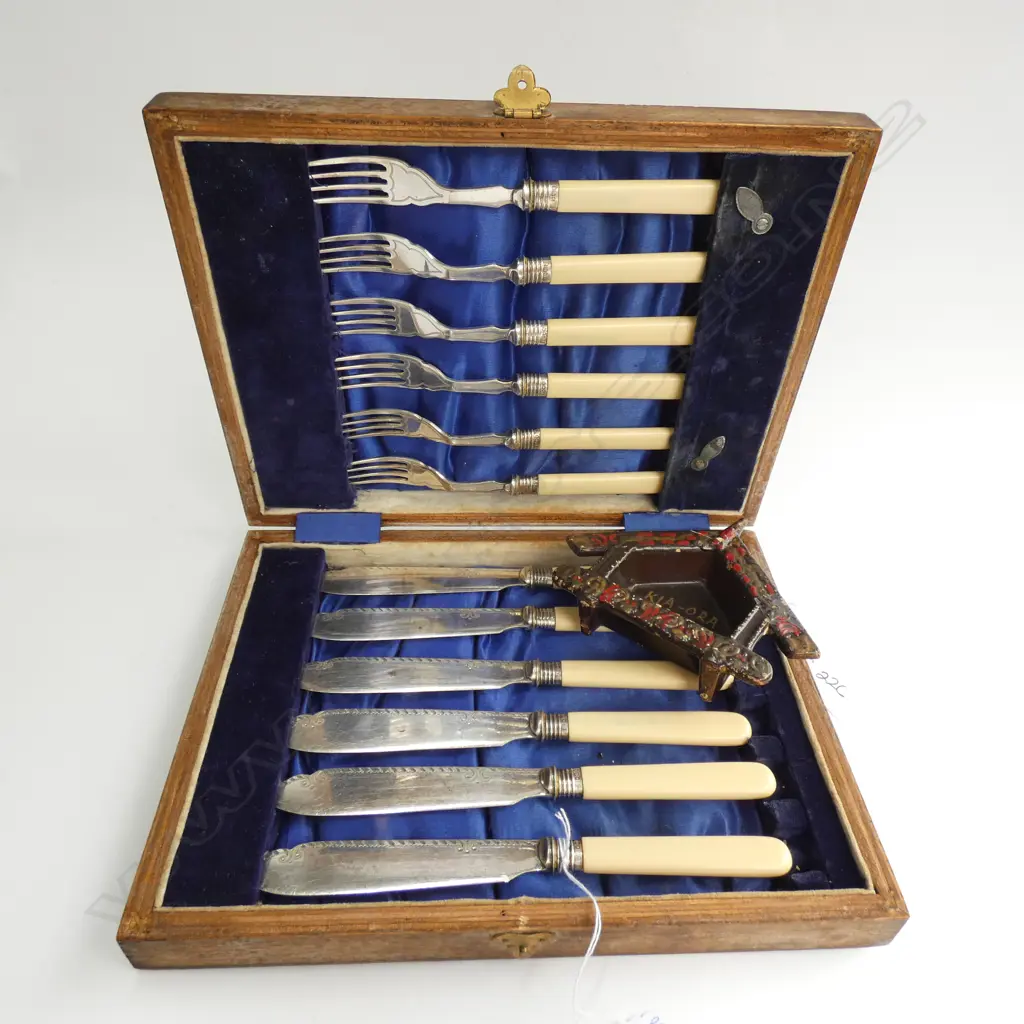 CASED EDW S/PLATE FISH SET Image 1++