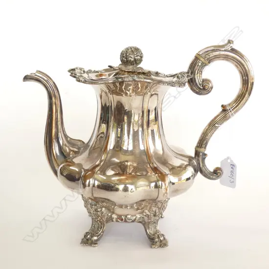 OLD SHEFFIELD PLATE TEAPOT H. 230MM