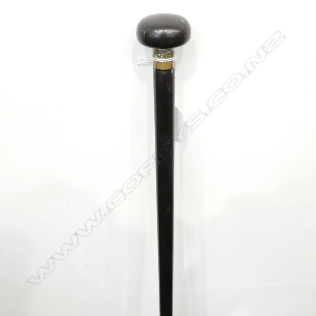 ROSEWOOD AND BRASS WALKING STICK L. 875MM Image 1++