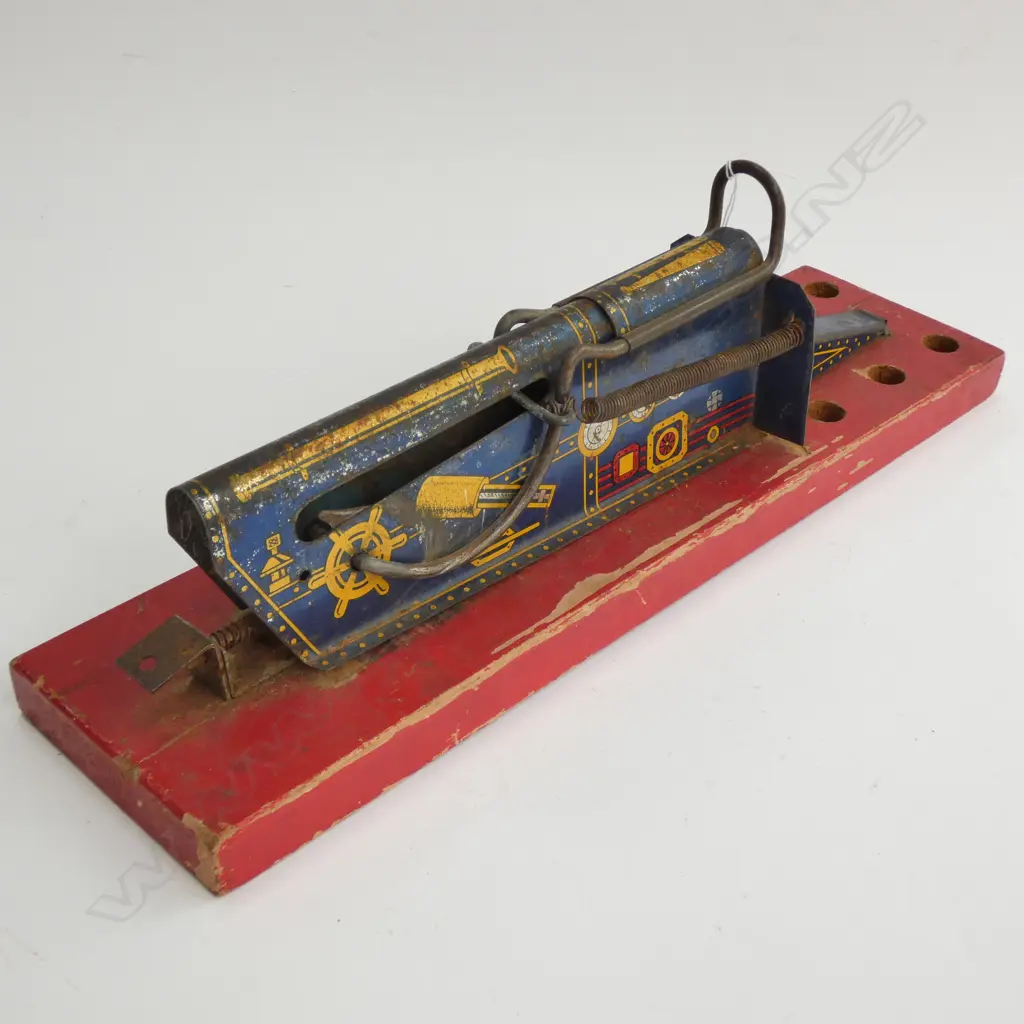 VINTAGE TIN PLATE TOY "MODEL H.83. SIEGE GUN" Image 1++