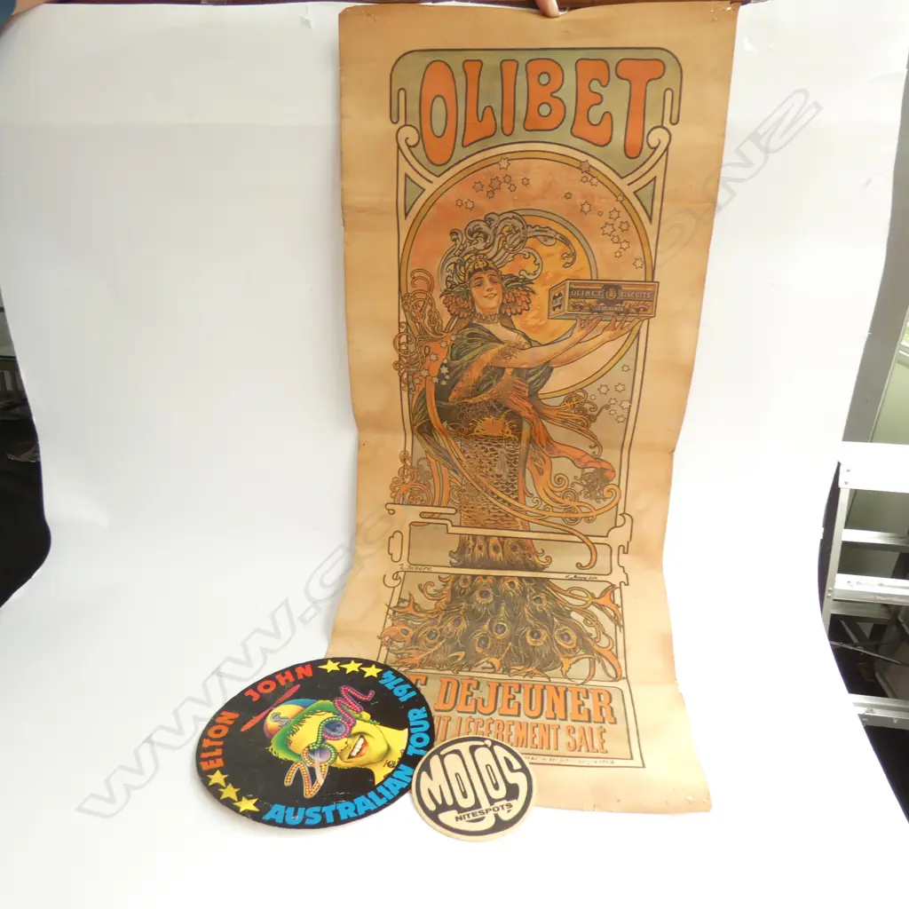 2 POSTERS ELTON JOHN TOUR + ART NOUVEAU Image 1++