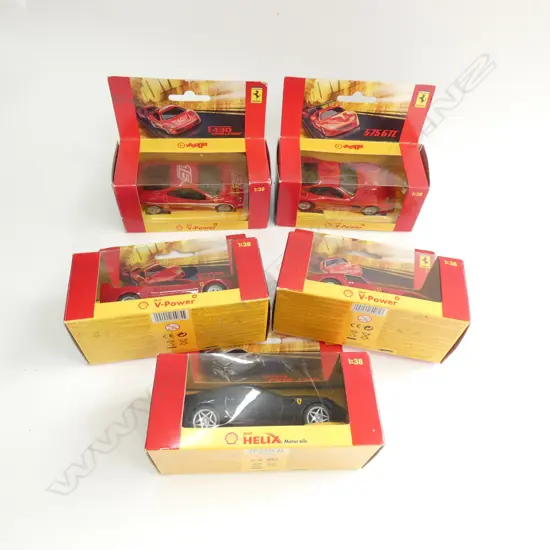 5 FERRARI MODEL CARS
