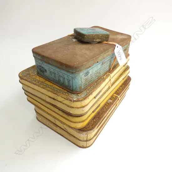 SIX ASSORTED SMALL VINTAGE TINS