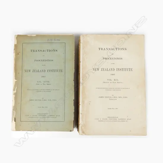 Two volumes of 'Transactions & Proceedings of the N.Z. Institute