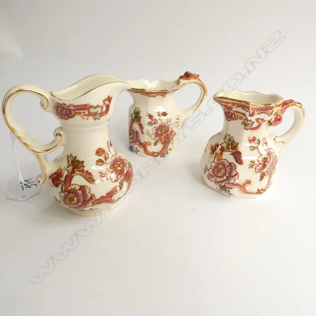 3 MASONS RED MANDALAY JUGS Image 1++