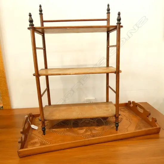 KAURI CHIP CARVED TRAY + SHELVES