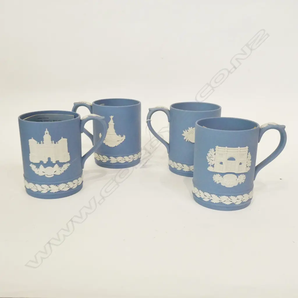 4 W/WOOD J/WARE MUGS Image 1++