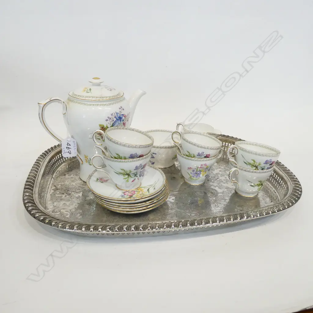 15 PCE SHELLEY COFFEE SET LID AF AND EP TRAY Image 1++