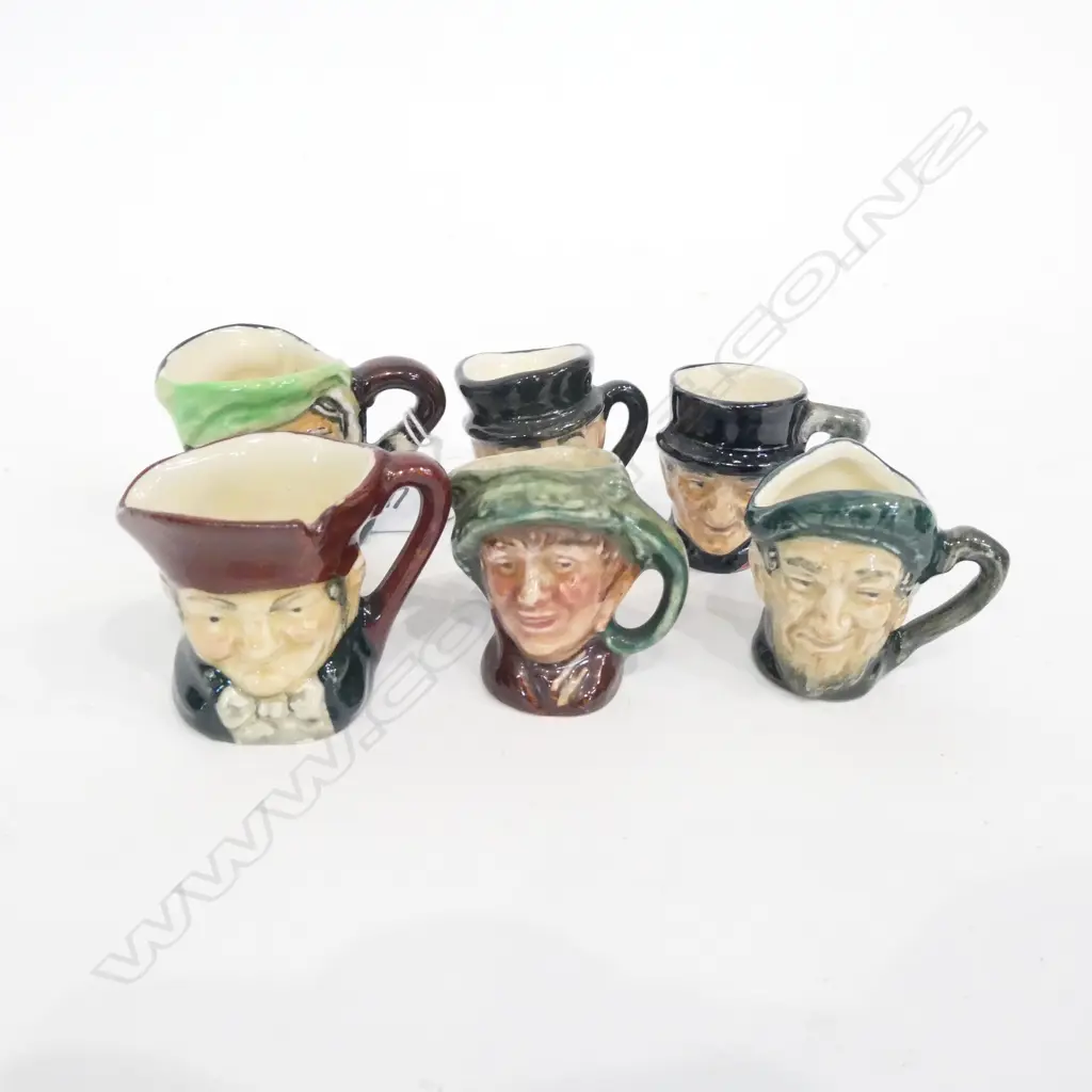 6 ROYAL DOULTON TINY CHARACTER JUGS Image 1++