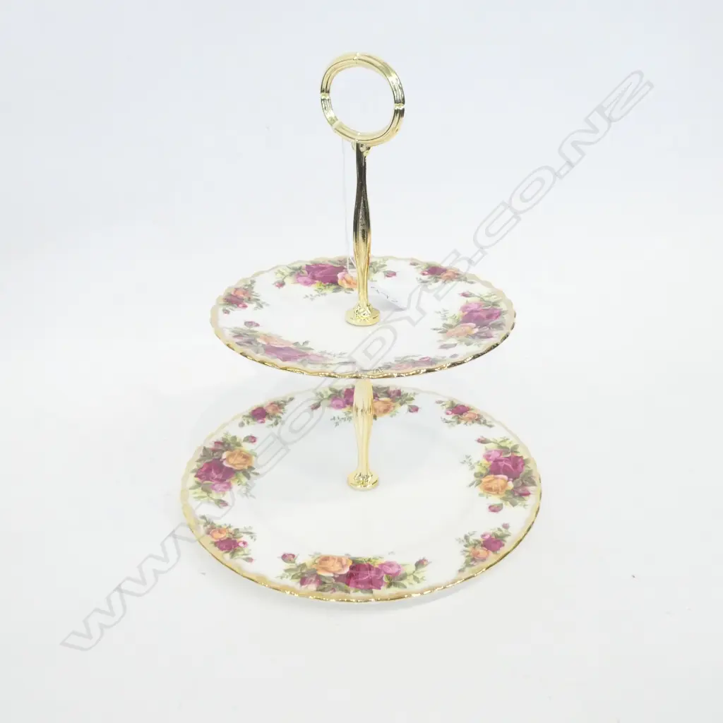 ROYAL ALBERT OCR 2 TIER CAKE STAND Image 1++