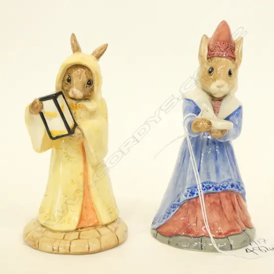 2 ROYAL DOULTON BUNNYKINS DB213 SUNDIAL; DB2296 SANDS OF TIME