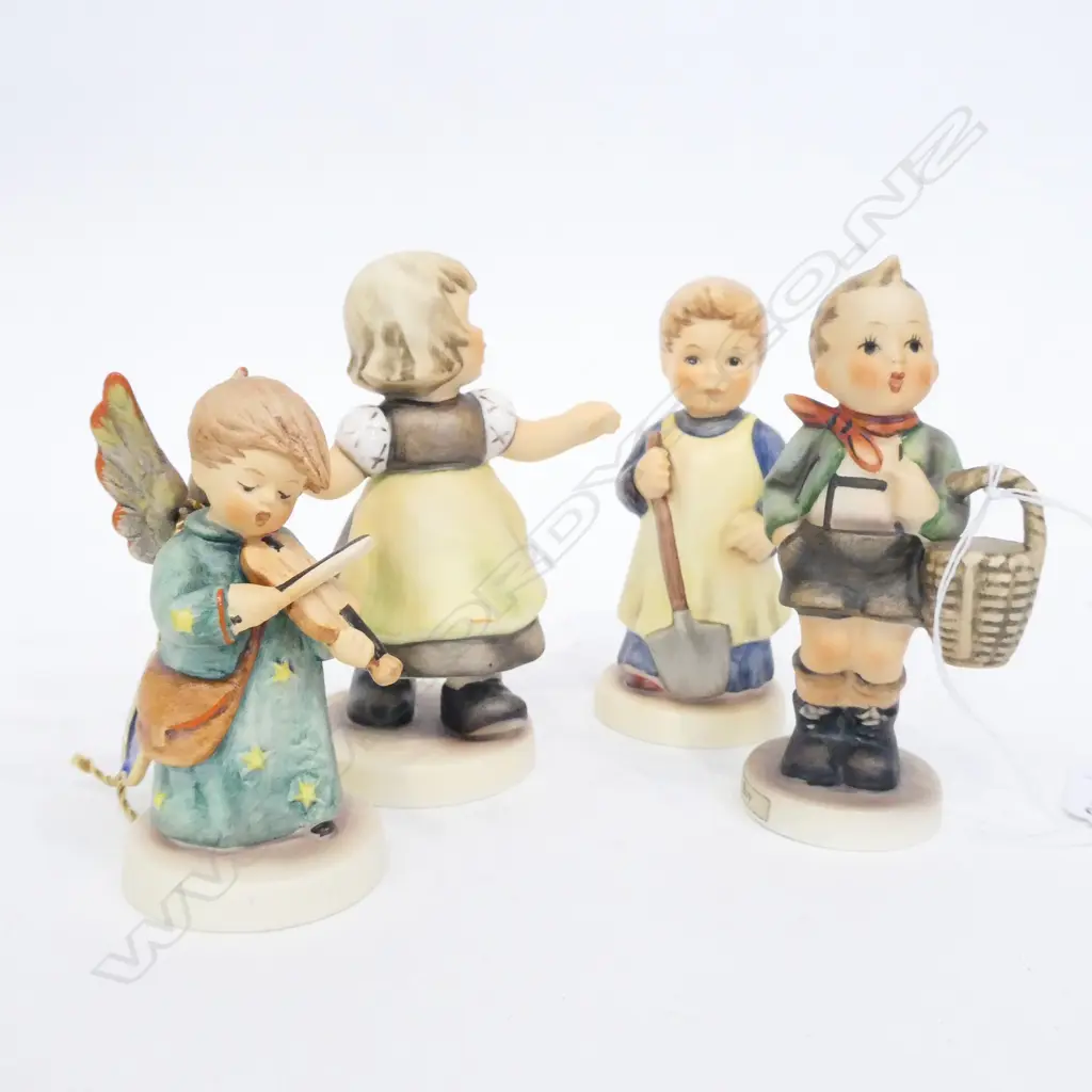 4 HUMMEL 912B SPRING WALTZ; 188 4/0 MUSICIAN; 51 3/0 VILLAGE BOY; 727 GARDEN TREASURES Image 1++