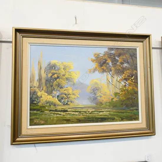 DAVID STONE OIL AUTUMN GLORY - NEAR QUEENSTONE OIL ON BOARD