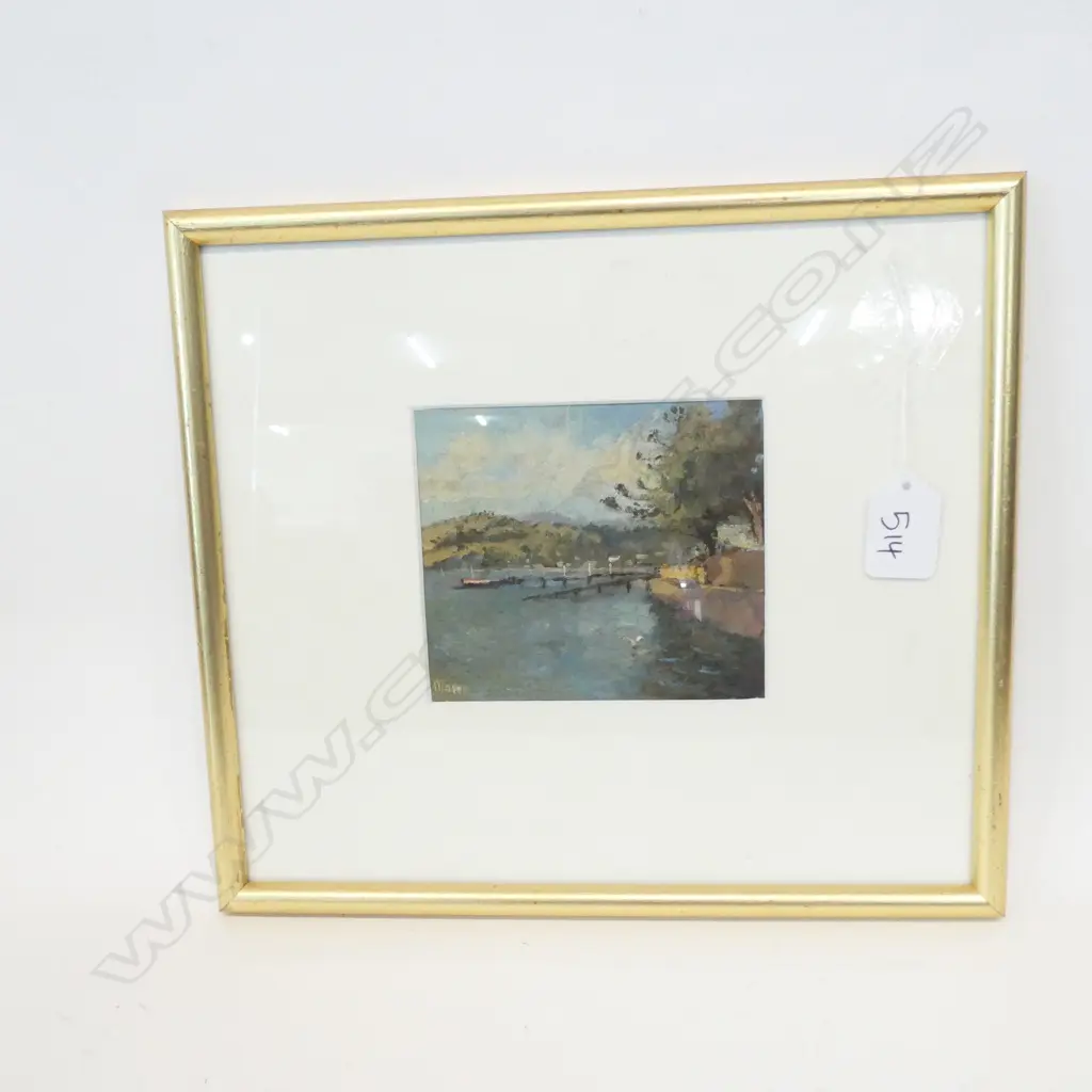 SMALL MALCOLM MASON, OIL ON CARD BOARD "ON THE FRONT AT AKAROA 1996". Image 1++