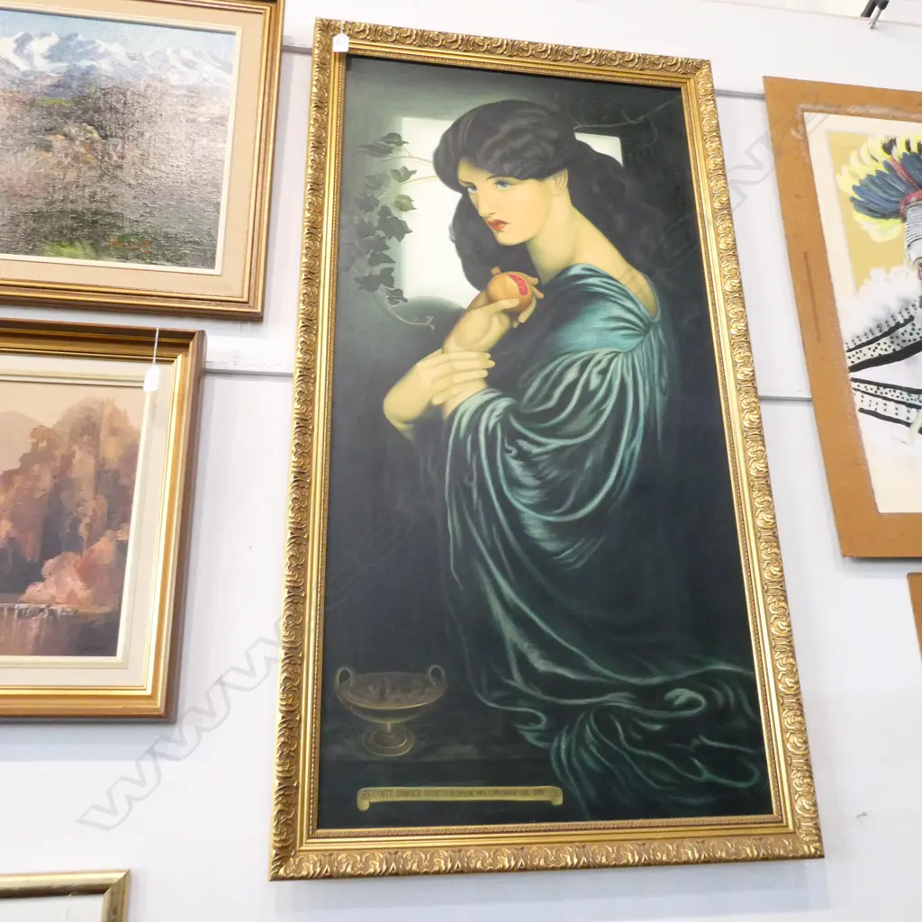 COPY OF ROSSETTI PROSERPINE OIL ON CANVAS 1300 X 700MM  Image 1++