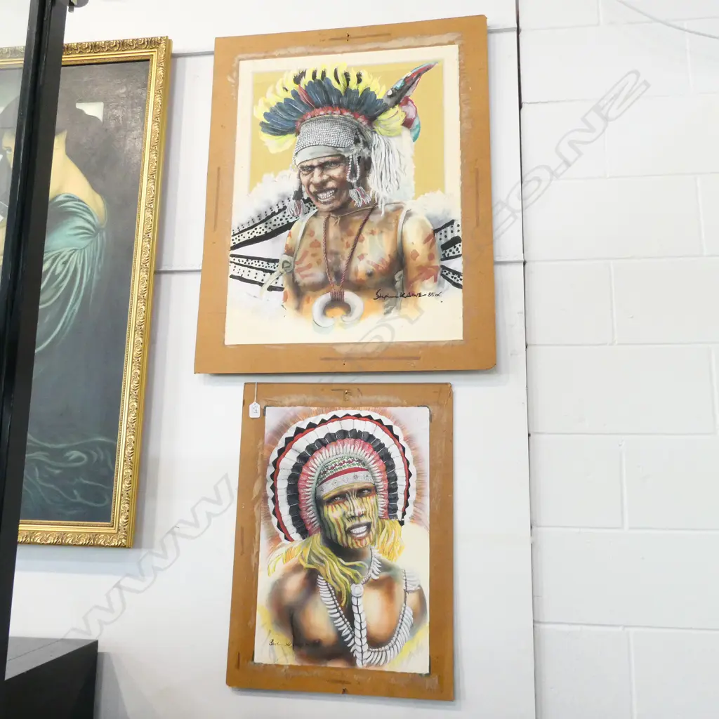 2 STEPHEN KAINE TRIBAL ARTWORKS + W/C Image 1++