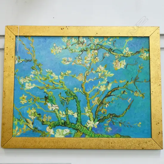 COPY OF VAN GOGH ALMOND BLOSSOMS OIL ON BOARD 450 X 350MM