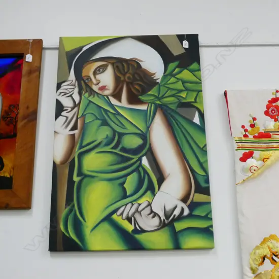 AFTER TAMARA DE LEMPICKA 'YOUNG GIRL IN GREEN' THE ORIGINAL 1929 