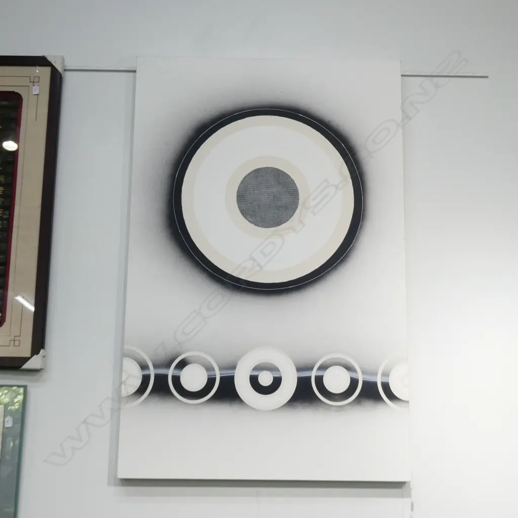 BROWN 'CIRCLESCAPE' ABSTRACT OIL ON CANVAS 1550 X 1000MM Image 1++