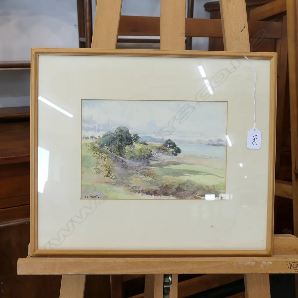 FRANCIS I HUNT(1890-1981) W/C NELSON WATERS EDGE Image 1++