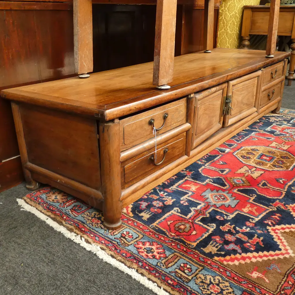 CHINESE HARDWOOD LOW CABINET/TABLE Image 1++