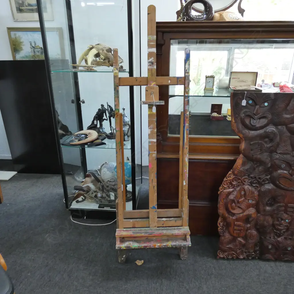 LGE BEECH ARTIST'S EASEL H. 1850MM Image 1++