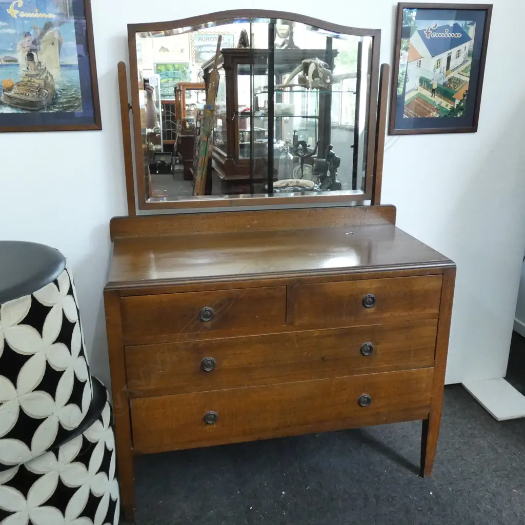 OAK DRESSING TABLE WITH MIRROR L. 1070MM  Image 1++
