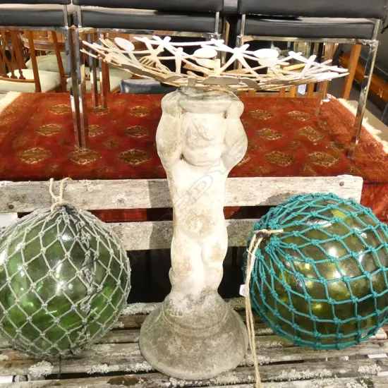 GARDEN ORNAMENT WITH METAL CUTLERY TOP H. 800MM