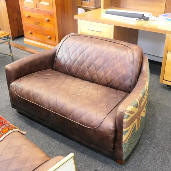 NZ FLAG 2 X 2 SEATER COUCHES &  CHAIR