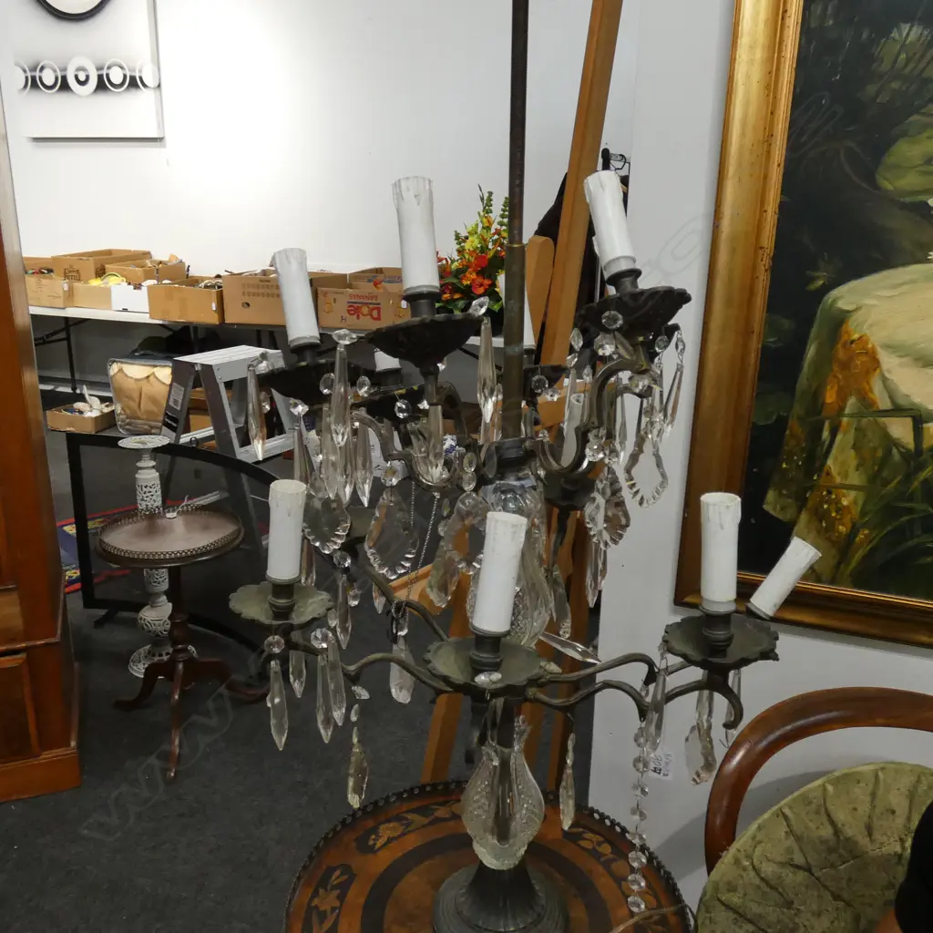 12 LIGHT TABLE CANDELABRAH H. 850MM FAULTED Image 1++