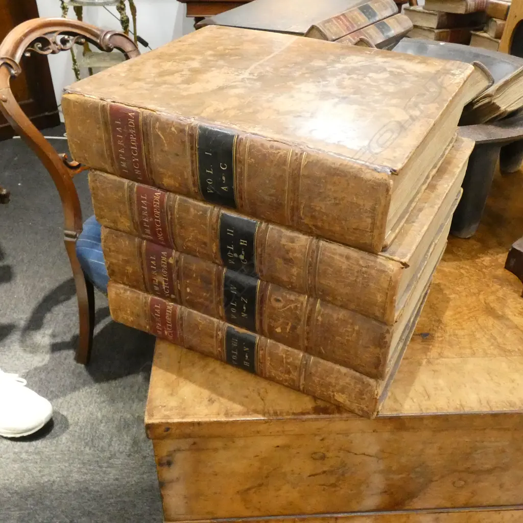 4 VOLS. IMPERIAL ENCYCLOPEDIA; A-C, C-H, H-N, N-Z. LONDON, LATE 19th C. H. 280MM Image 1++