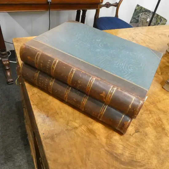 VOLS. I & II, 'WORKS OF SHAKESPERE' LONDON LATE 19th C. H. 380MM