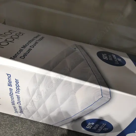COMFORT TOPPER, TENCEL MICROFIBRE BLEND DELUXE DUVET TOPPER, SIZE 106CM X 203CM X 5CM