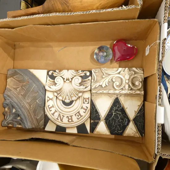 3 X SID DICKENS MEMORY BLOCKS & 2 PAPERWEIGHTS