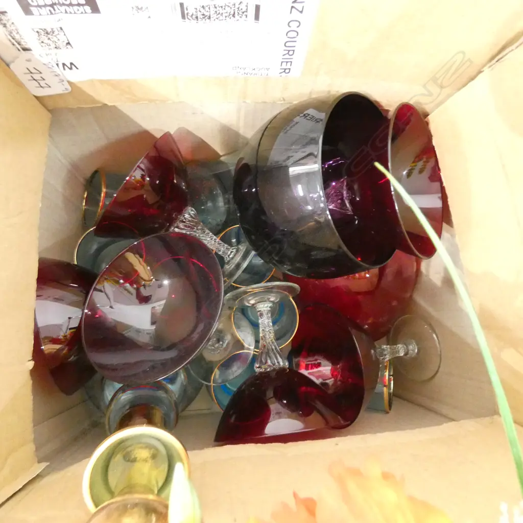 ASSORT. LOT OF VENETIAN BLUE GLASS & OTHERS Image 1++