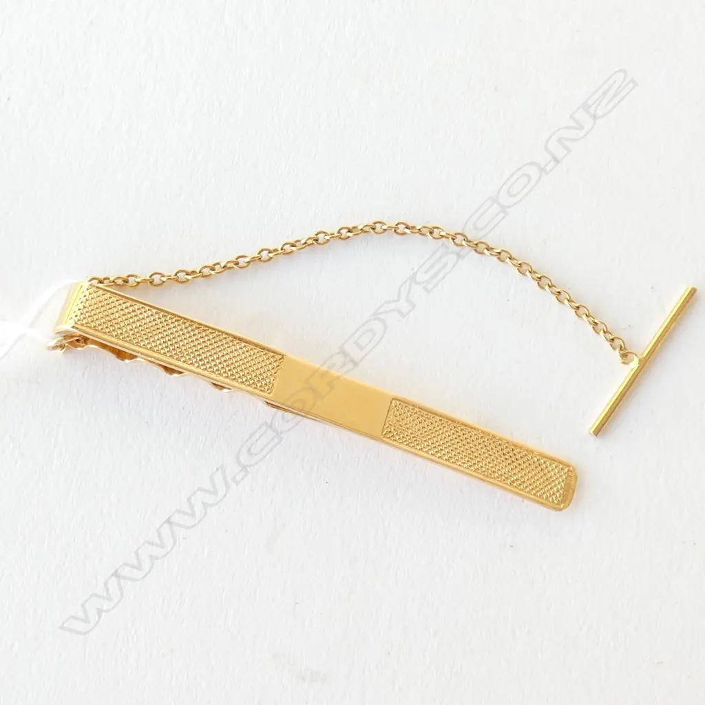 18CT Y G GENTS TIE SLIDE WEIGHT 6.1 GMS. Image 1++
