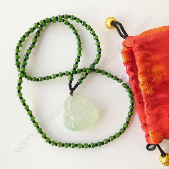 JADE NECKLACE? WITH CARVED BUDDHA