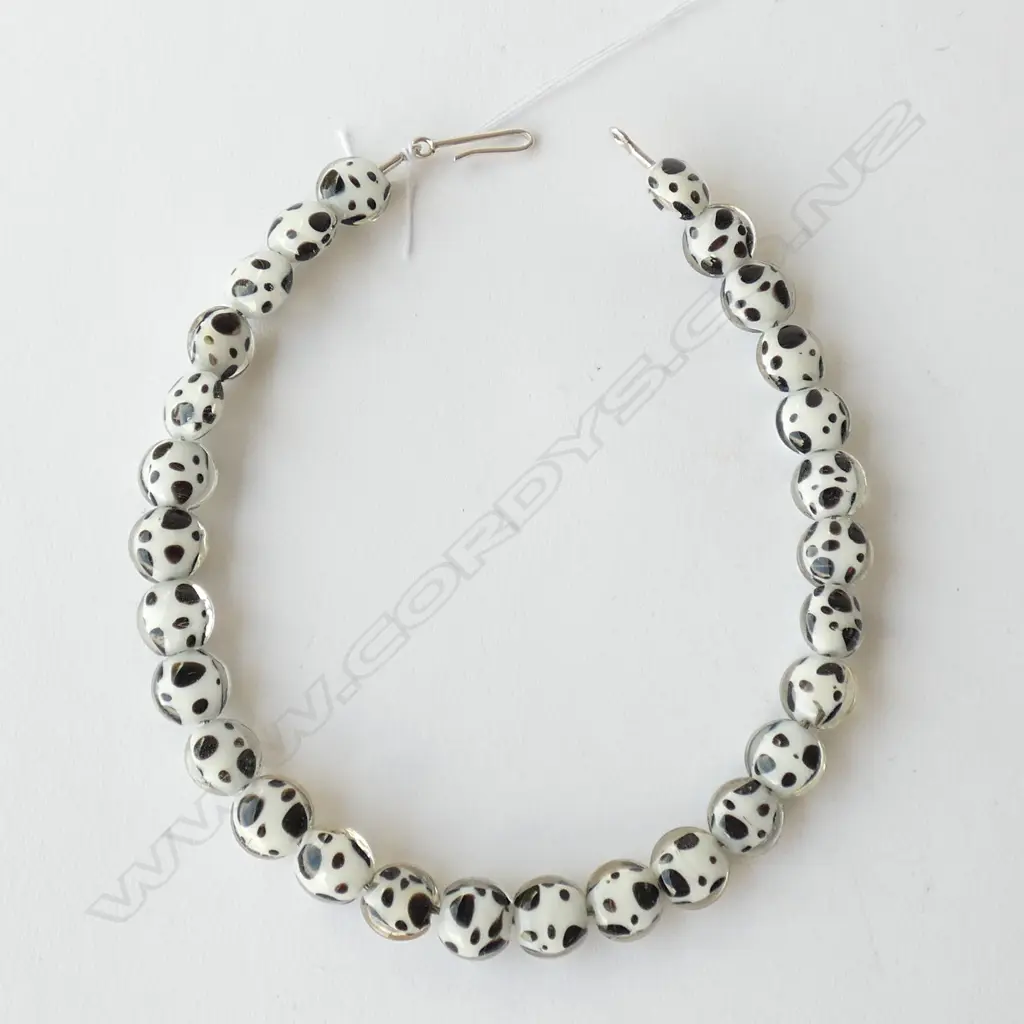 ITALIAN MURANO GLASS BEADS ON SILVER CLASP & WIRE Image 1++
