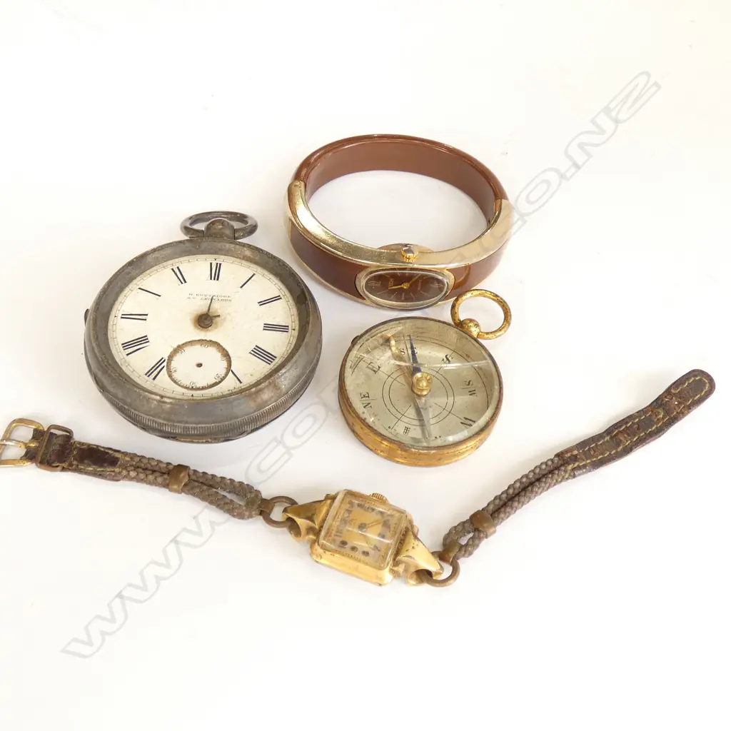 STG SILVER POCKETWATCH AF, COMPASS, WATCHES Image 1++