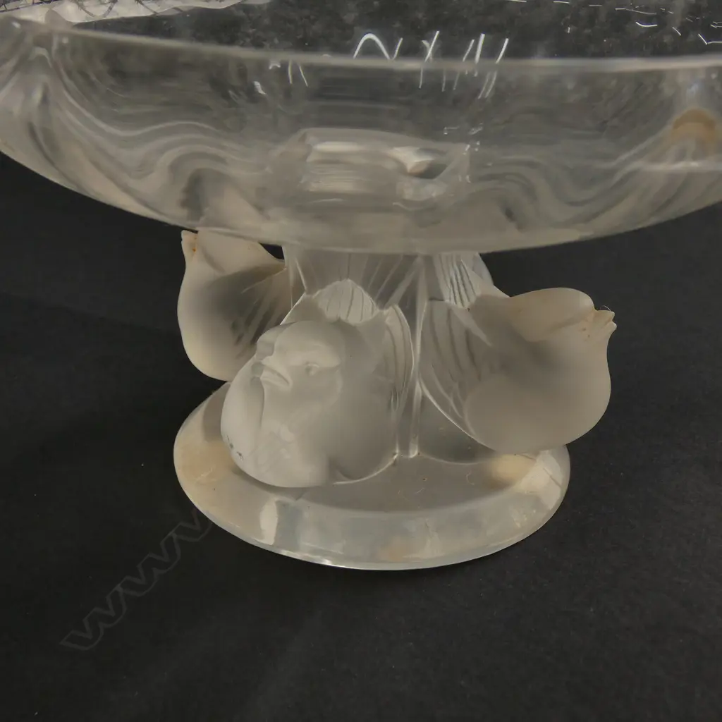 SMALL LALIQUE COMPORT WITH BIRDS Image 1++