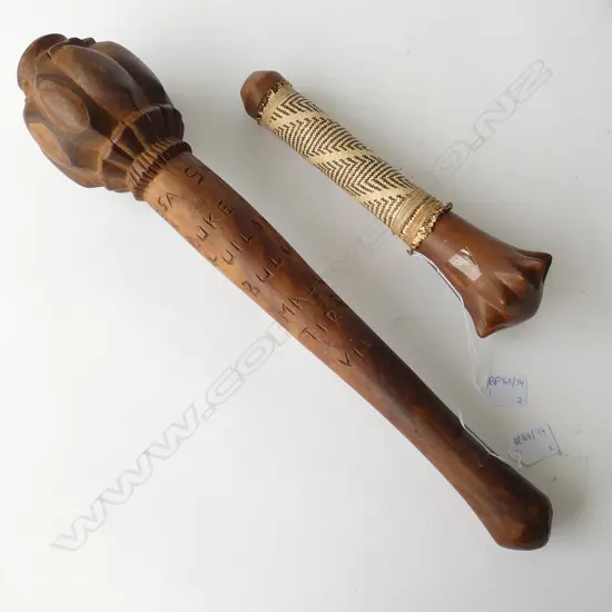 2 ULA THROWING CLUBS LARGEST L. 520MM