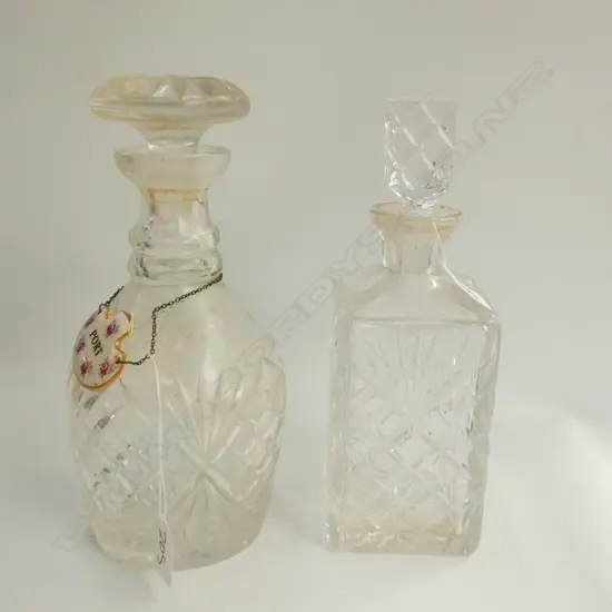 2 CRYSTAL DECANTERS